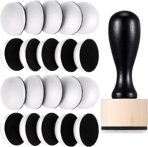 21 Packs Mini Round Ink Blending Tool with Foams Set 2.7 Inch Including 20 Pcs Replacement Refill Sponge Domed Foam Pads Art Supplies for Distress...