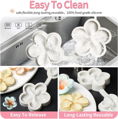 SK Flower Blossom Veiner Fondant Cake Chocolate Sugarcraft Mould Mold Tool 1Pcs (Style 1)...