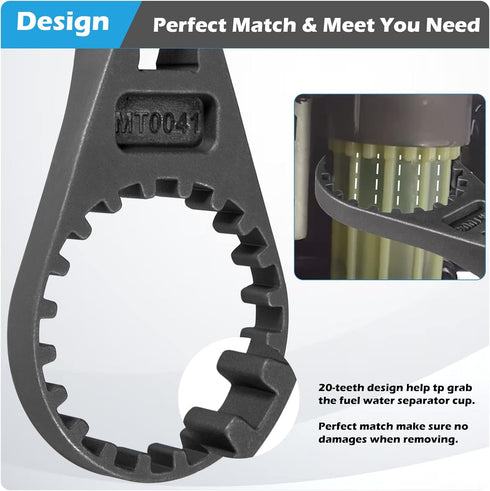 Fuel Filter Water Separator Wrench for Yamaha 2006-2023 4-Strokes 150-350HP (Serial Number 0406 to Current), Replace YB-ACC04 18-79815 Fuel Filter...