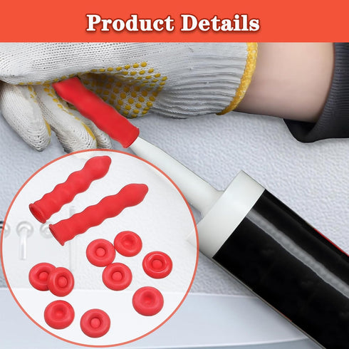 Caulk Caps, Caulk Saver Caps Caulk Cap Caulk Saver Caulk Finishing Tool 12pcs Caulk Tube Sealer Caps Caulking Tube Caps for Sealing and Preserving...