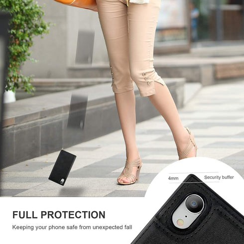 Bocasal Crossbody Wallet Case for iPhone Xr Credit Card Holder PU Leather Kickstand Shockproof Detachable Cross Body Strap Lanyard Magnetic Closur...