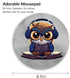 Cute Owl Mouse Pad, Funny Small Mouse Pads for Desk, Round Mousepad for Wireless Mouse Gaming Work Laptop, Mini Travel Computer Mouse Mat, Home De...