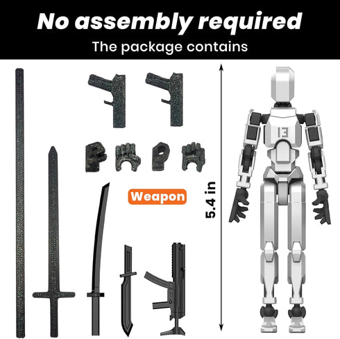 MIGESS(Assembly Completed 3D Printed and Multi-Jointed Action Figure,Multi-Jointed and 3D Printed Robot,Desktop Decorations for Action Figures for...