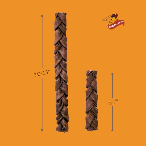 All-Natural Roasted Collagen Braided Sticks for Dogs (5-7", 5 Pack) - Odorless, Long-Lasting Bully Stick Alternative - Single Ingredient product...