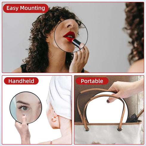 20X Makeup Magnifying Mirror, 20X High Magnifying Mirror with Suction Cups, Round 6'' Magnifying Mirror Compact Travel Magnifying Mirror, 20X Magn...