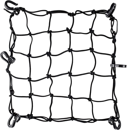 Super Strong Stretch Heavy-Duty 15" Cargo Net for Motorcycle ATV - Stretches to 45" Black...