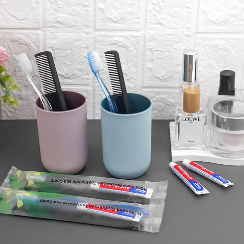 30 Pack Disposable Toothbrushes with Toothpaste and Comb for Homeless Individually Wrapped,10g Travel Toothpaste,7inch Black Hair Comb,Soft Bristl...