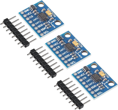 3PCS GY-291 ADXL345 3-Axis Digital Acceleration of Gravity Tilt Module with IIC SPI Transmission for Arduino (3PCS)...