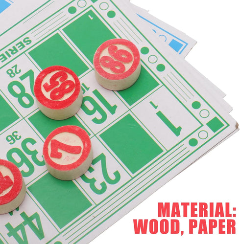 Russian Lotto Game, Bingo Cards Set Russian Bingo Board Game Set of Wooden Barrels Cards Bingo Game Chips for 15 Years Old...