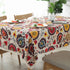 Aothpher Modern Boho Floral Jacquard Washable Tablecloths with Lace for Dining Table, 54x70 Inches...