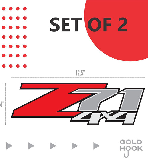 z71 4x4 Decals Reflective, for Silverado Z71 1500 2500 Gmc Sierra Suburban Stickers (2 Pack)...
