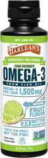 Barlean's Key Lime Pie High Potency Omega 3 Fish Oil Liquid Supplement, 1500mg of EPA& DHA Fatty Acid, Smoothie Flavored & Burpless for Brain, Joi...