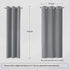 DUALIFE Solid Blackout Curtains for Bedroom 72 Inches Long Room Darkening Grey Grommet Curtain Draperies for Living Room Window Treatment Thermal ...