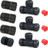 Eden DIY Garden Hose and Faucet Connector - 10-Piece Set (Model#99910), Red, Black...
