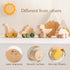 Wooden Dinosaur Cars Montessori Toys for Babies Baby Push Car Toys Wooden Toy Vehicles Development and Infant Grasping Montessori Toys(3PCS)...