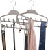 FairyHaus Belt Hanger Organizer 2 Pack, Non Slip Tie Rack Holder, Durable Hanging Closet Accessory Hooks for Belts, Ties, Jewelry, Scarves, Tank T...
