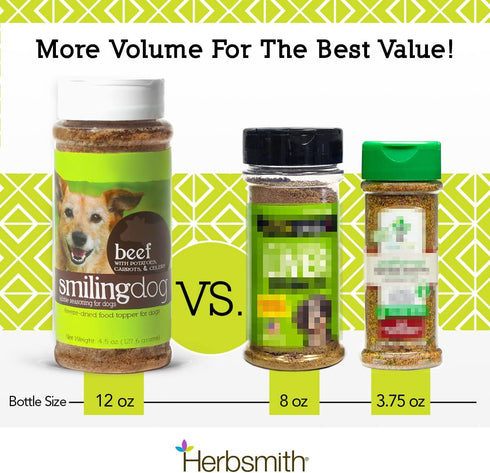 Herbsmith Kibble Seasoning – Freeze Dried Salmon – DIY Raw Coated Kibble Mixer - Dog Food Topper for Picky Eaters, 6.2 oz...
