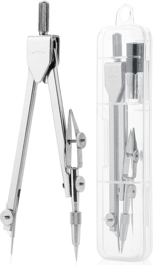 Mr. Pen- Compass for Geometry, Silver with Extra Leads, Metal Compass Drawing Compass, Geometry Compass, Math Compass, Compass Drawing, Drafting C...