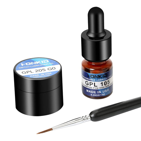 HONKID Keyboard Switch Lube Grease Oil with GPL 205G0 0.35oz and GPL 105 0.35oz for Mechanical Keyboard Switches and Springs...