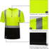 High Visibility Shirts Quick Dry Safety T Shirts with Reflective Strips and Pocket Short Sleeve Mesh Hi Vis Construction Work Class 2 Shirt for Me...