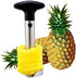 Apple Corer + Pineapple Tool + Herb Kale Stripper- Lever Tool by BRIGHT KITCHEN Stainless Steel Pear Fruit Seed Remover Cherry Red Grip with Serra...