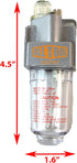 1/4” NPT Mini Lubricator Oiler For Compressed Air Lubricate Pneumatic Air Tools, Poly Bowl With Visible Oil Level, 145 PSI Max...