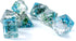Green Moss Dice Set for DND - Unique Green Moss with Blue Shell for Role Playing Games (RPG) - Stunning Resin Polyhedral Dice Set for D&D Pathfind...