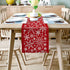 Christmas Snowflake Table Runner Xmas Red Burlap Table Runners for Home Décor Crafts for Family Dinner, Parties, Thanksgiving, Christmas & Gatheri...