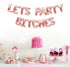 PartyForever Bachelorette Party Balloons Decorations Rose Gold 16 Inch Letters Banner - Bridal Shower Decorations Set...