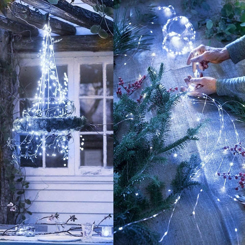 ZNYCYE Solar String Lights Outdoor, 8 Modes 220Led Multi Strand Fairy Lights Waterproof, Watering Can Lights Firefly Fairy Lights Bunch for Garden...