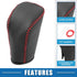 Car Gear Shifting Knob Cover Automatic Transmission Lever Trim for Hyundai Sonata 2009 PU Leather Black Red...