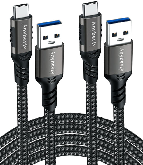 USB A to USB C Cable 3.3ft+6.6ft, 10Gbps Data Transfer and 60W 3A Fast Charging 3.1/3.2 Gen 2 Cable, for Samsung Galaxy MacBook Laptop Tablet Phon...