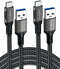 USB A to USB C Cable 3.3ft+6.6ft, 10Gbps Data Transfer and 60W 3A Fast Charging 3.1/3.2 Gen 2 Cable, for Samsung Galaxy MacBook Laptop Tablet Phon...