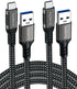 USB A to USB C Cable 3.3ft+6.6ft, 10Gbps Data Transfer and 60W 3A Fast Charging 3.1/3.2 Gen 2 Cable, for Samsung Galaxy MacBook Laptop Tablet Phon...