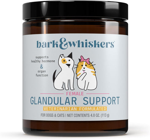 Bark & Whiskers Female Glandular Support, 4 Oz. (113 g), 75 Scoops, Supports Healthy Hormone and Organ Function, Veterinarian Formulated, Non-GMO,...