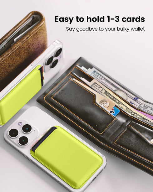Magnetic Phone Wallet for Apple MagSafe, Card Wallet Holder for iPhone 15 Pro Max/15 Plus/15 Pro/15, 14 Pro Max/14 Plus/14 Pro/14, 13 Pro Max/13 P...