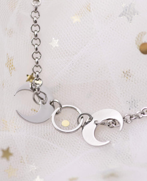 Sacina Gothic Crescent Moon Choker Necklace, Crescent Moon Zinc Alloy Pendant, Goth Gift for Women (Zinc Alloy Moon)...