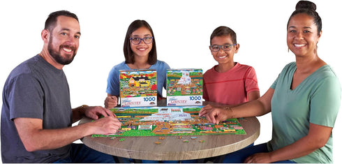 RoseArt - Home Country - County Corner Farmer's Market - 1000 Piece Jigsaw Puzzle for Adults...