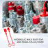 1/2" ISO5675 Hydraulic Coupling Dust Cap and Plug,Red Rubber Male Dust Cap and Female Plug Covers for Hydraulic Quick Coupler 4set...