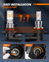 SEALIGHT 9145 H10 LED Fog Light Bulbs, 400% Brighter 6500K White 1:1 Mini Size H10 LED Fog Lights, Strong Penetration 9145 9140 Fog Light Bulb, Pa...