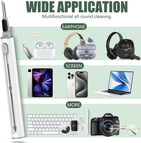 Cleaner Kit for AirPods Pro 1 2 3 Earbuds,Cleaning Kit Pen Shape with Soft Brush Flocking Sponge Tool for Bluetooth Earphones Headphones Charging ...