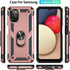 Military Grade Drop Impact for Samsung Galaxy A03S Case with Screen Protector 360 Metal Rotating Ring Kickstand Holder Armor Heavy Duty Shockproof...