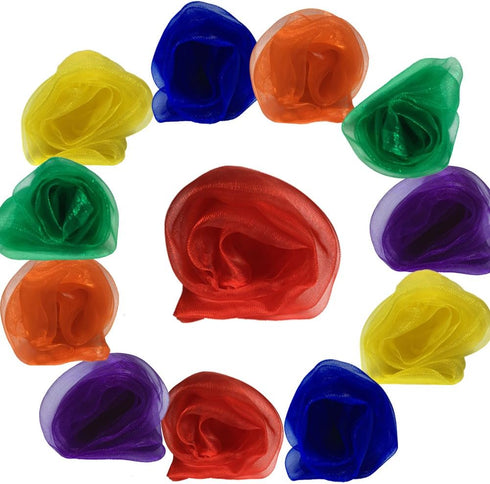 AIVIAI Dance Scarves Music Scarves for Children Movement and Juggling 12pcs...