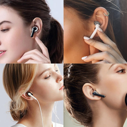 4 PCS Soft Silicone Earbud Covers - Anti-Slip and Anti-Drop Sport Ear Tips - Compatible with iPhone Ear Tips (White)......