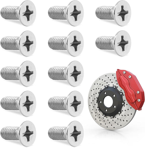 12Pcs Rotor Screws,Rotor Screws For Brake Discs,93600-06014-0H Stainless Steel Brake Disc Rotor Screws,Screw Rotor Brake Disc Retaining,Retaining ...