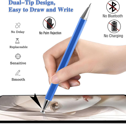 Universal Stylus Pen for Touchscreen,3 in 1 High Sensitivity Tablet Pencil,Magnetic Disc Capacitive Stylus Pen for iPad Compatible with All Touchs...