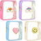 4 Pcs Preppy Patch Makeup Bag Cute Chenille Letter Pouch Cosmetic Makeup Cases Toiletry Bag with Zipper Travel Organizer Stuff Skincare Bags for G...