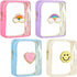4 Pcs Preppy Patch Makeup Bag Cute Chenille Letter Pouch Cosmetic Makeup Cases Toiletry Bag with Zipper Travel Organizer Stuff Skincare Bags for G...