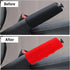 1 Pack Handbrake Protective Cover,4.8" x 1.65" x 1.41" Silicone Wavy Handle Cover for Car, Automotive Interior Accessory, Fits Most Cars (Red)...