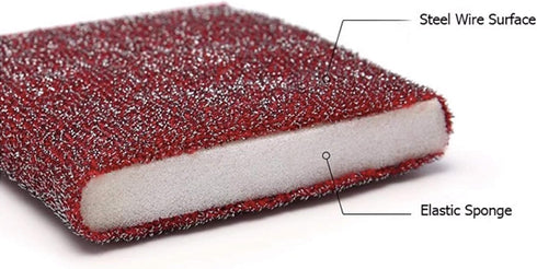 6 Pack Steel Scrub Sponge Dish Wash Sponge Multi-Use Heavy Duty Scrub for Dishwashing Long Lasting Kitchen Sponge for Hard Surface Tools...